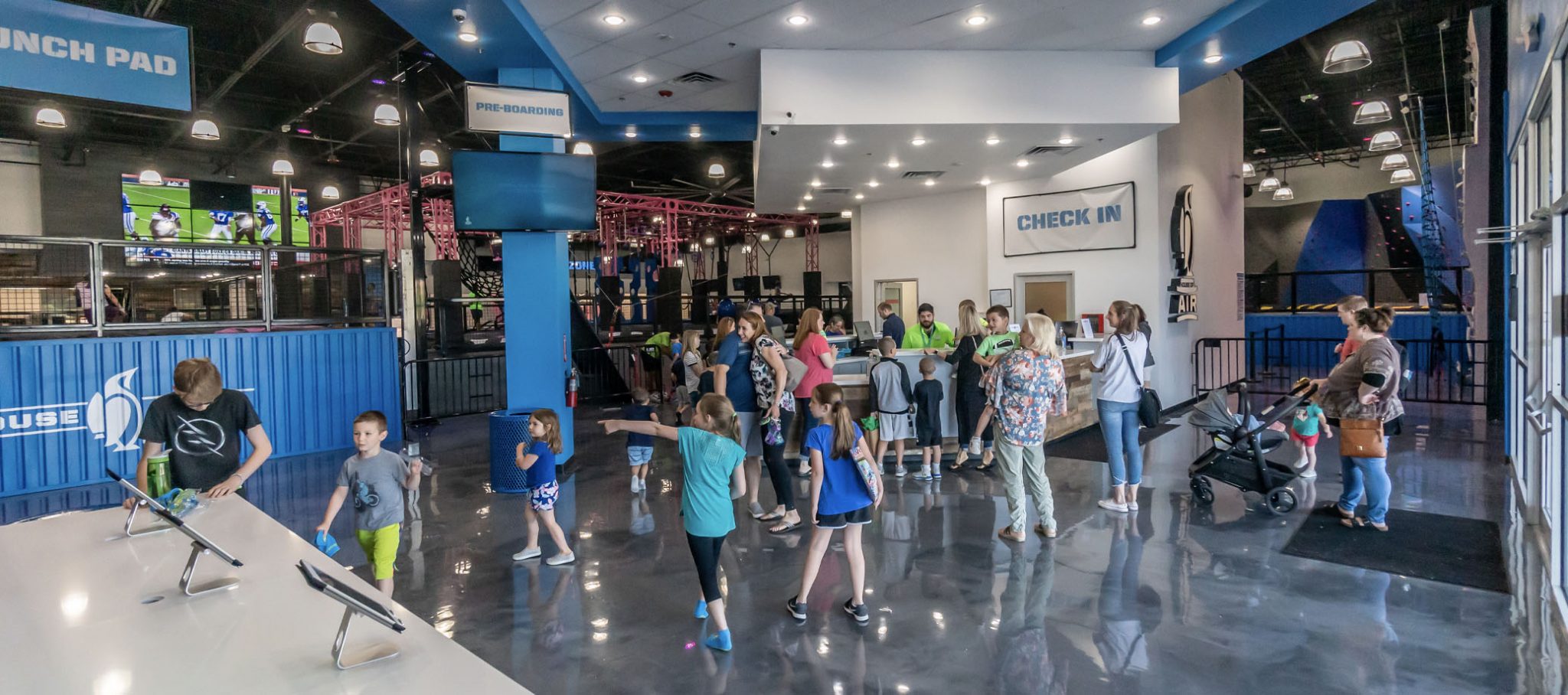 the lobby of San Antonio House of Air