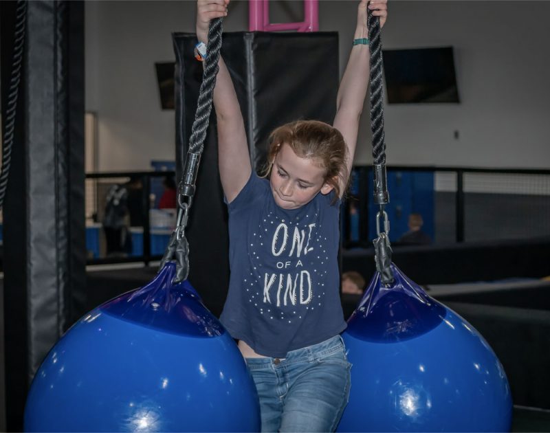 San Antonio young girl on the Ninja park