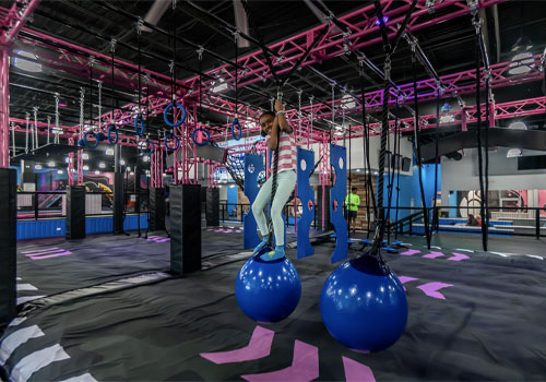 young girl on the ninja course San Antonio House of Air